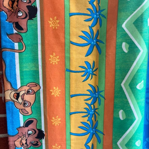 90's Vintage Disney Lion King Twin Flat Sheet - Vintage Kids Bedding - Picture 4 of 6